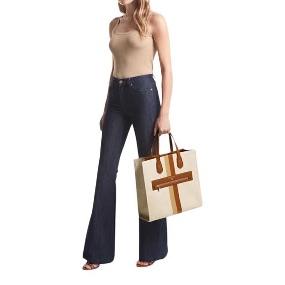 MICHAEL Michael Kors Kempner Large North-South Canvas Tote Bag - Picture 2 of 9